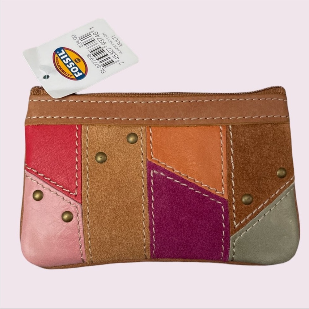 Fossil Tan Leather Coin Purse